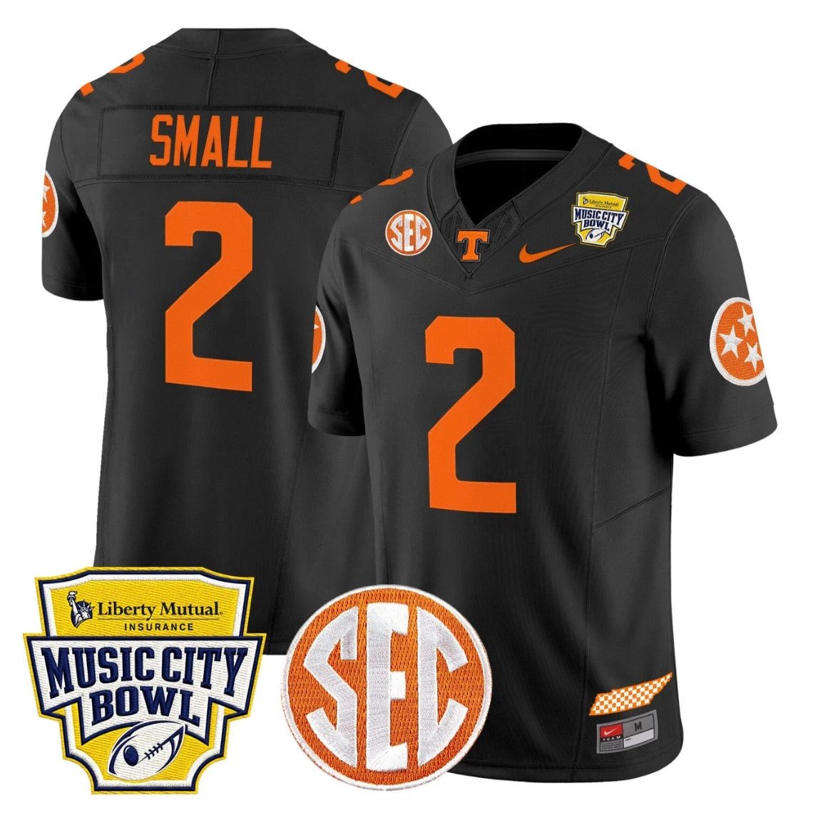 Jabari Small Jersey #2 Tennessee Vols 2025 Music City Bowl Stitched by My Store NCAA Football Jerseys
