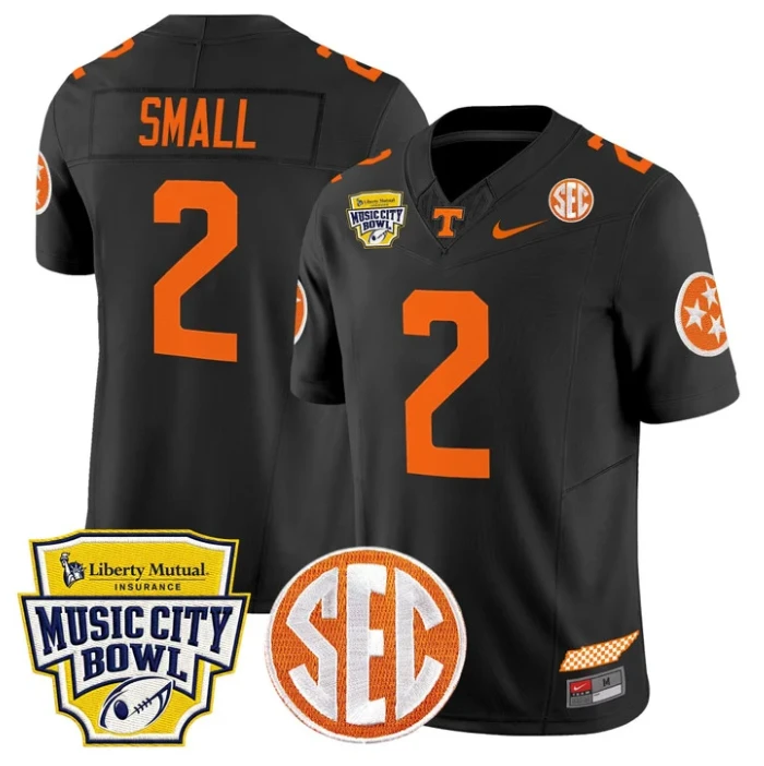 Jabari Small Jersey #2 Tennessee Vols 2025 Music City Bowl Stitched by My Store NCAA Football Jerseys