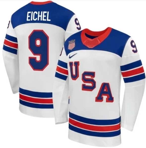 Jack Eichel Jersey Team USA Winter Olympics 2026 Hockey Premium STITCHED White by Hockey David