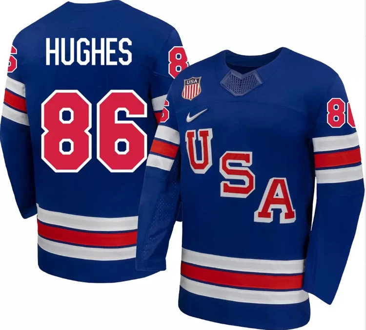 Jack Hughes Jersey #86 Team USA Winter Olympics 2026 Premium Hockey Stitched Royal by Hockey David