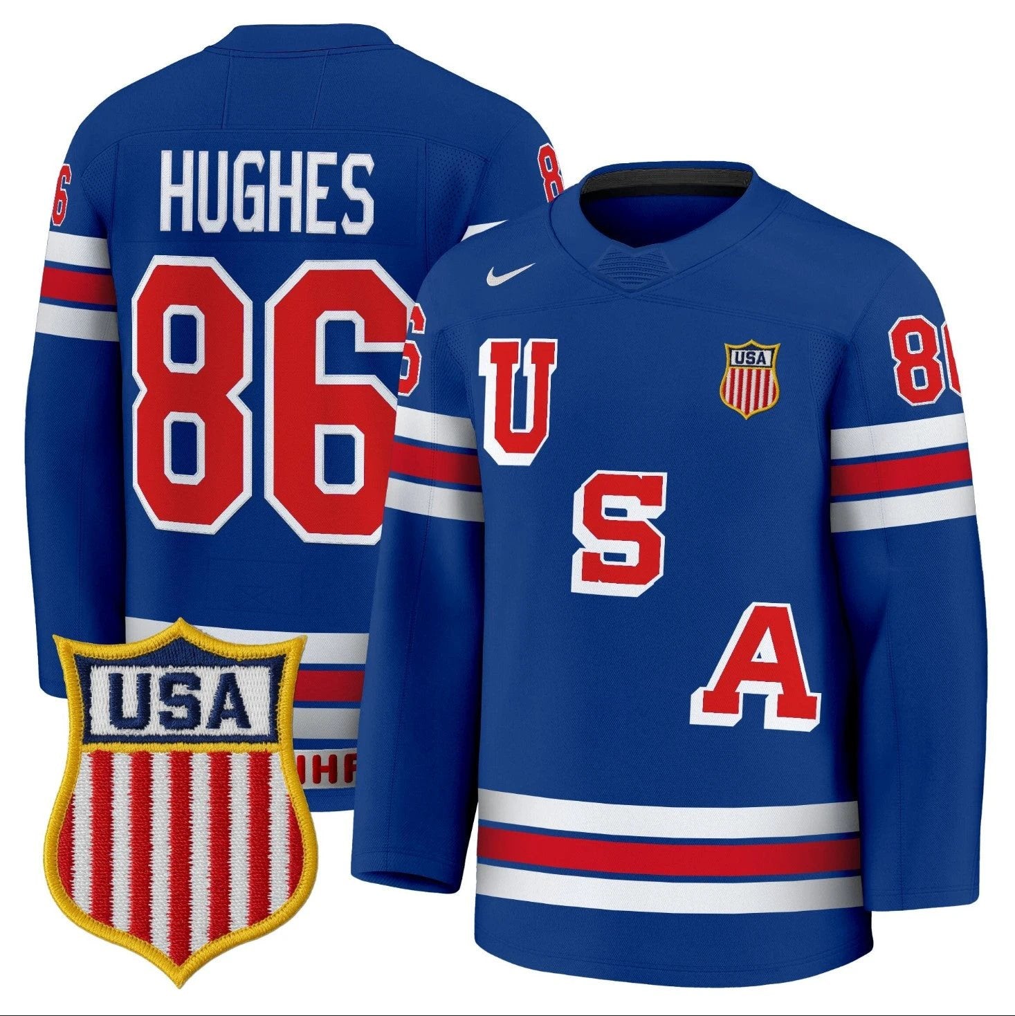 Jack Hughes Jersey #86 USA Olympic 2026 Premium Hockey Stitched by Hockey David