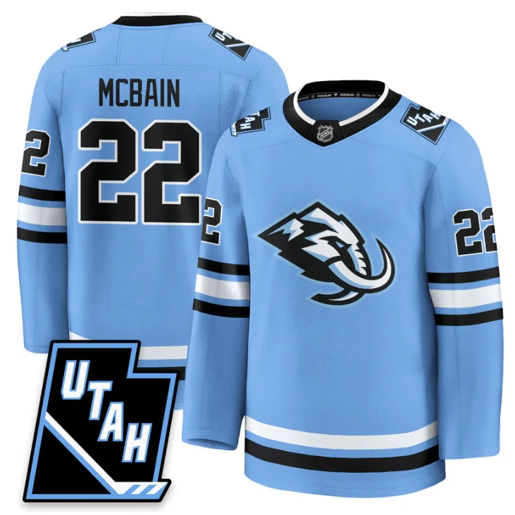 Jack McBain Jersey #22 Utah Hockey Mammoth 2025 Limited All Stitched Blue by Hockey David