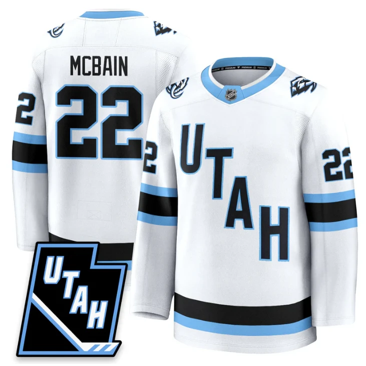 Jack McBain Jersey #22 Utah Hockey Mammoth 2025 Limited All Stitched White by Hockey David