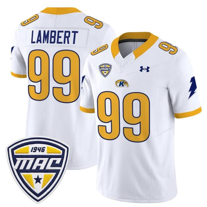 Jack Lambert Jersey #99 Kent State Golden Flashes 2025 Stitched by My Store NCAA Football Jerseys