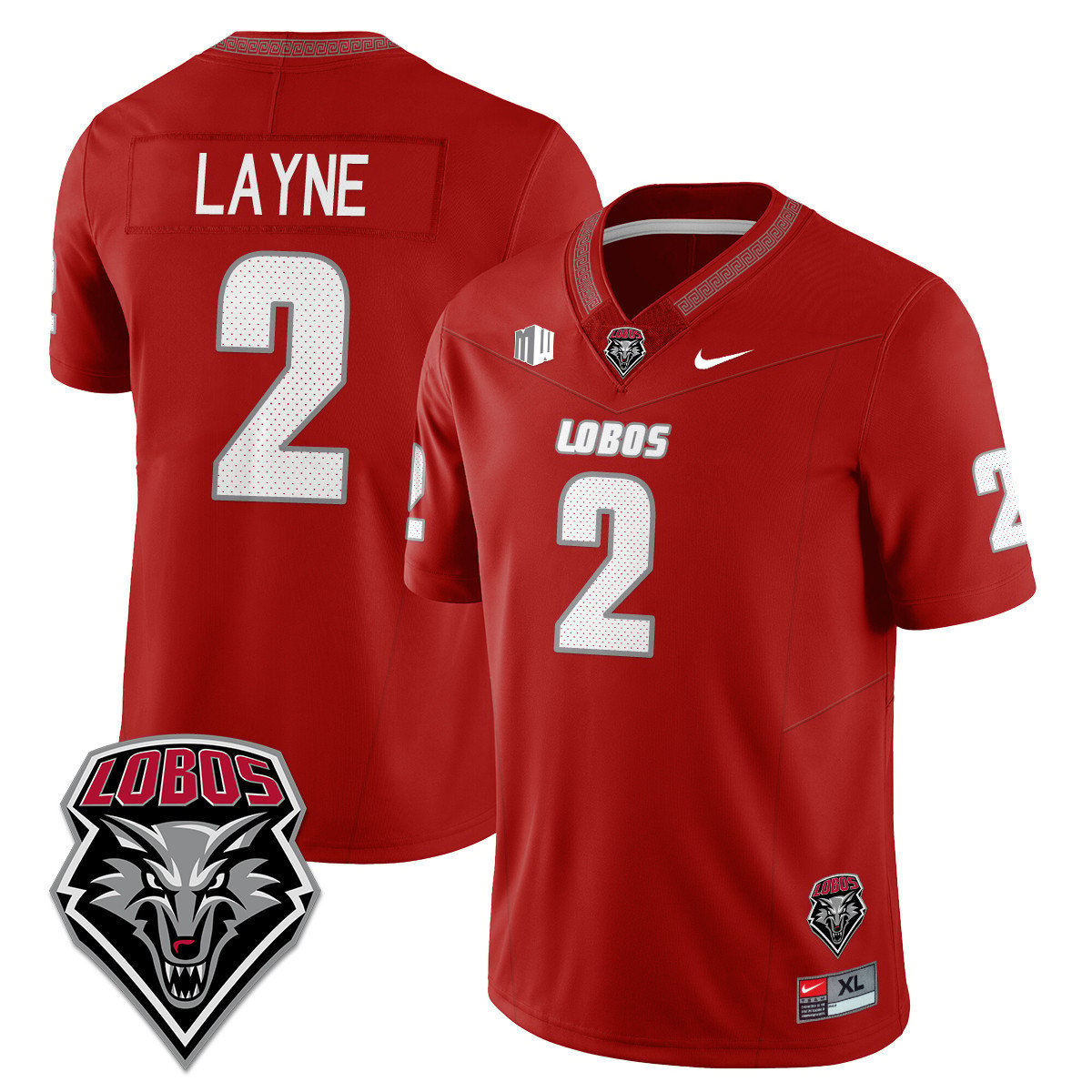 Jack Layne Jersey #2 UNM Lobo Football 2025 Stitched by My Store NCAA Football Jerseys