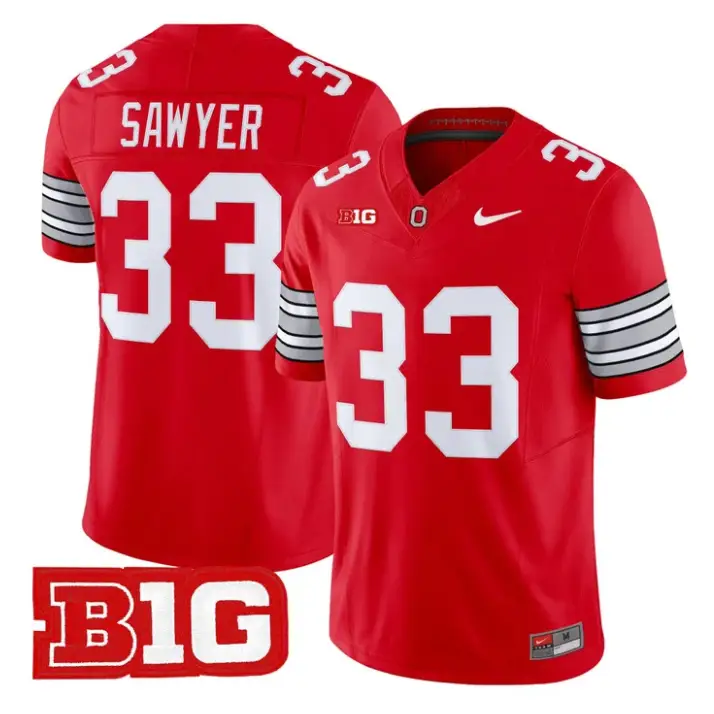 Jack Sawyer Jersey #33 Ohio State 2026 Tunnel Vision Limited Stitched by My Store NCAA Football Jerseys
