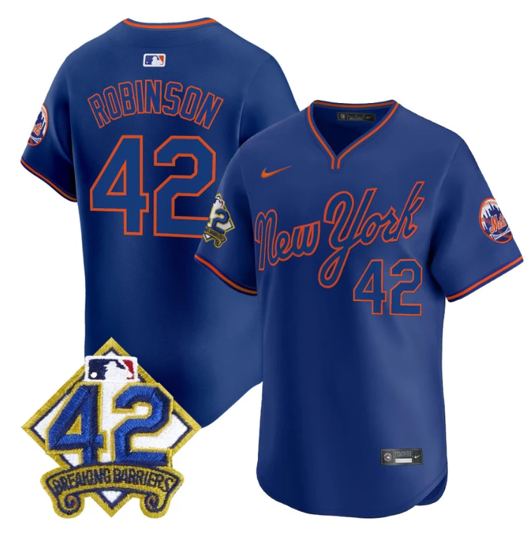 Jackie Robinson Jersey #42 New York Mets 2025 Road Alternate Stitched Royal by My Store
