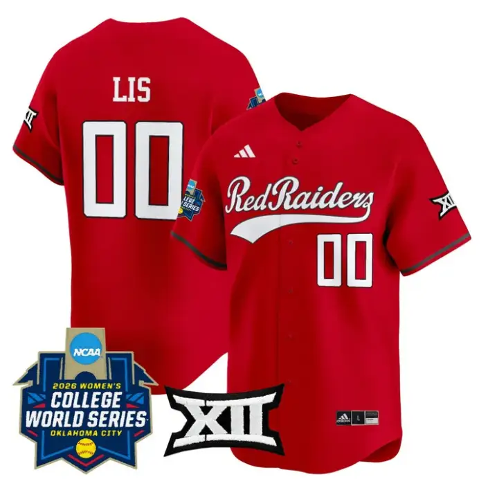 Jackie Lis Jersey #00 Red Raiders Softball 2026 World Series (WCWS) by My Store
