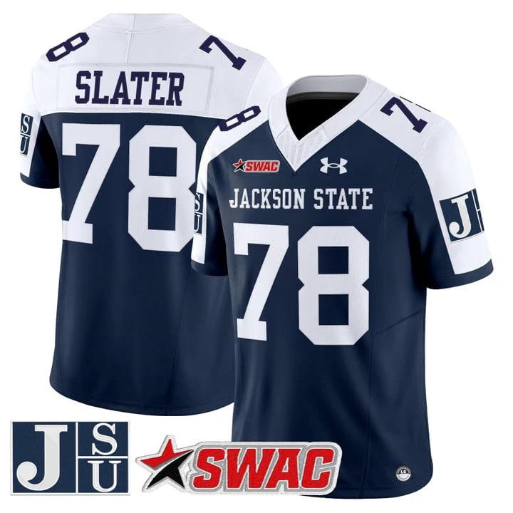 Jackie Slater Jersey #78 Jackson State Tigers 2025 Limited Stitched by My Store NCAA Football Jerseys