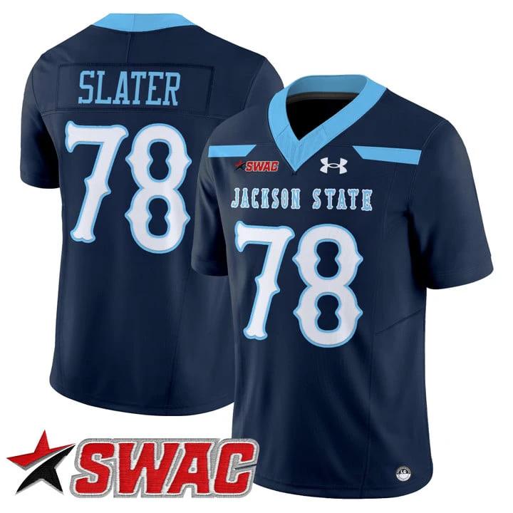 Jackie Slater Jersey #78 Jackson State Tigers 2025 Vapor V2 Stitched by My Store NCAA Football Jerseys
