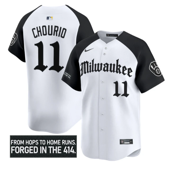 Jackson Chourio Jersey #11 Milwaukee Brewers Gothic 414 Shadows Edition by My Store