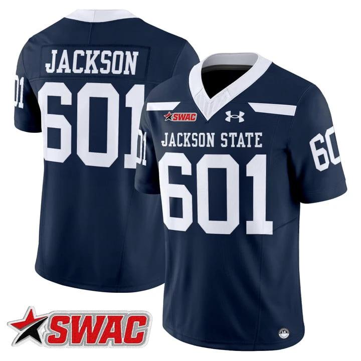 Jackson Jersey #601 Jackson State Tigers 2025 Vapor Limited Stitched by My Store NCAA Football Jerseys