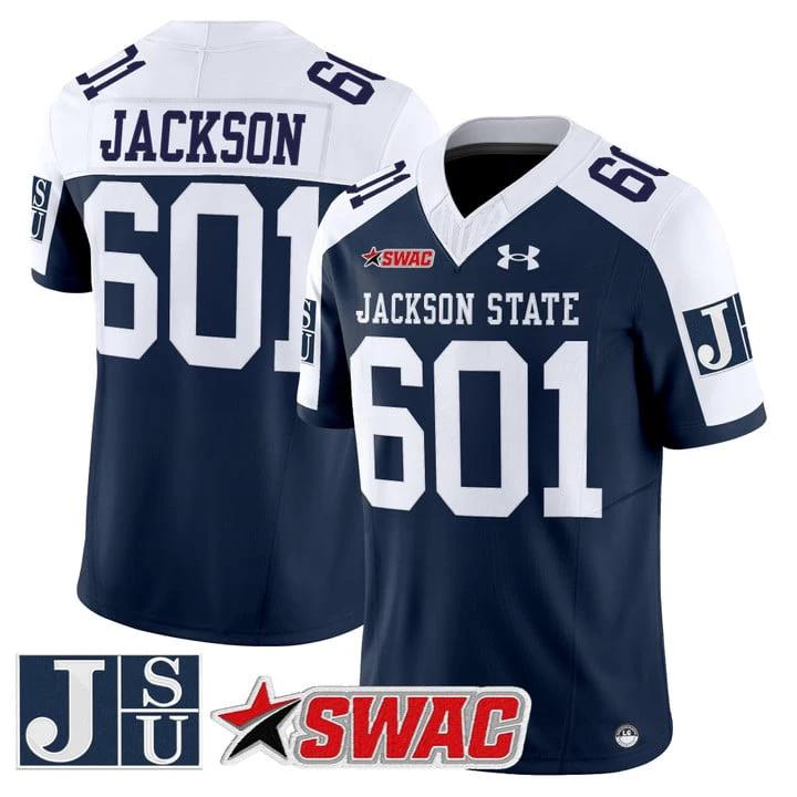 Jackson Jersey #601 Jackson State Tigers 2025 Vapor Limited Stitched by My Store NCAA Football Jerseys