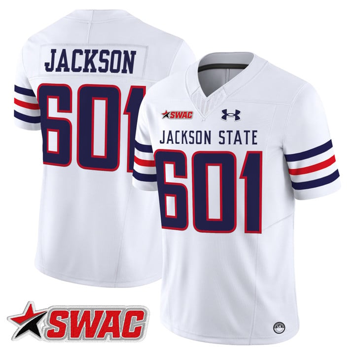 Jackson Jersey #601 Jackson State Tigers 2025 Vapor Limited Stitched by My Store NCAA Football Jerseys