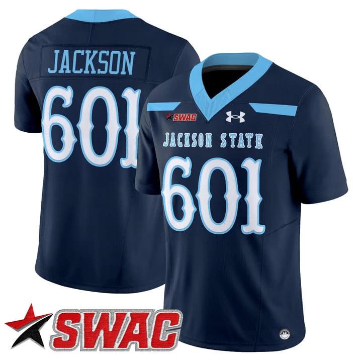 Jackson Jersey #601 Jackson State Tigers 2025 Vapor V2 Limited Stitched by My Store NCAA Football Jerseys