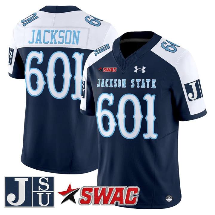 Jackson Jersey #601 Jackson State Tigers 2025 Vapor V2 Limited Stitched by My Store NCAA Football Jerseys