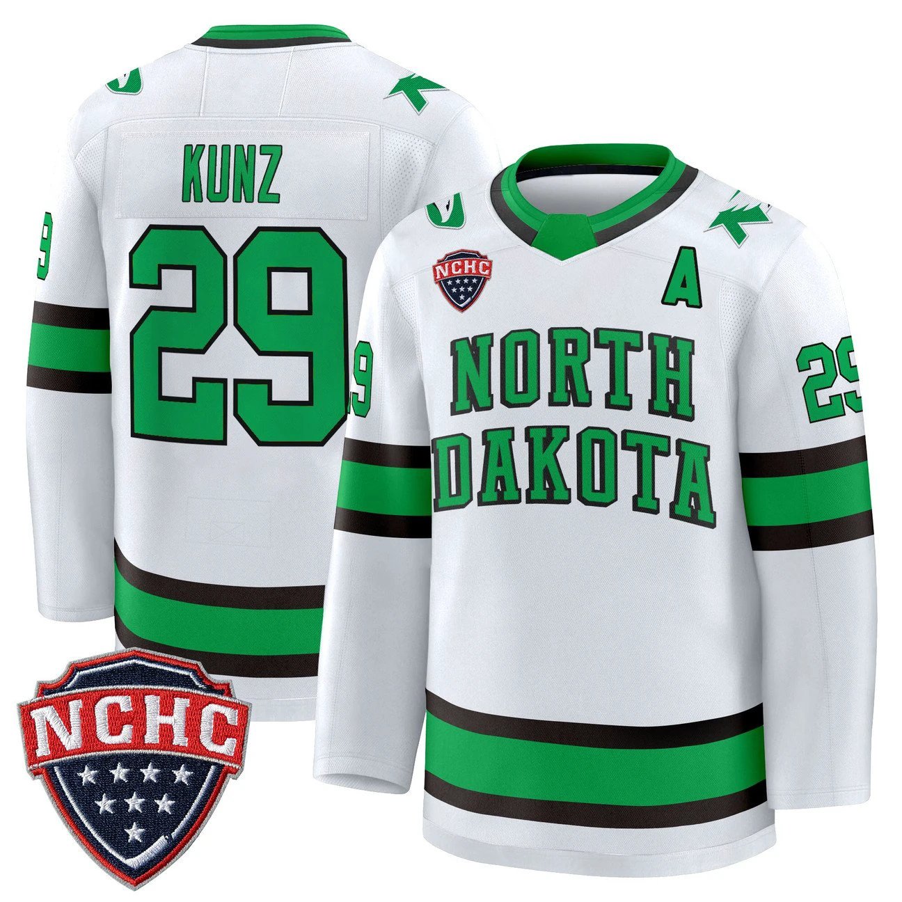 Jackson Kunz Jersey #29 North Dakota Fighting Hawks 2025-26 Stitched by Hockey David