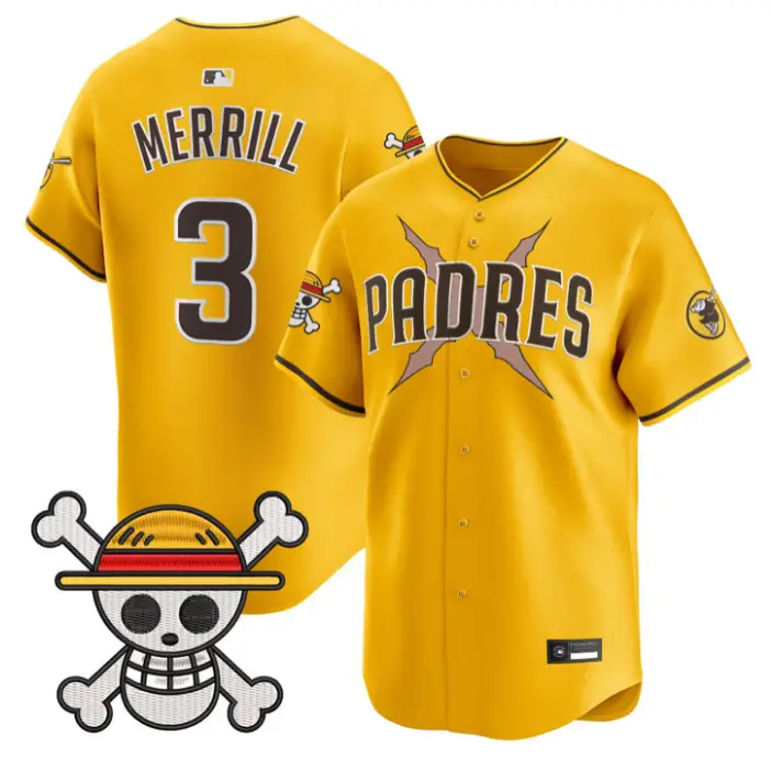 Jackson Merrill Jersey #3 Padres One Piece Premier Limited Stitched by My Store
