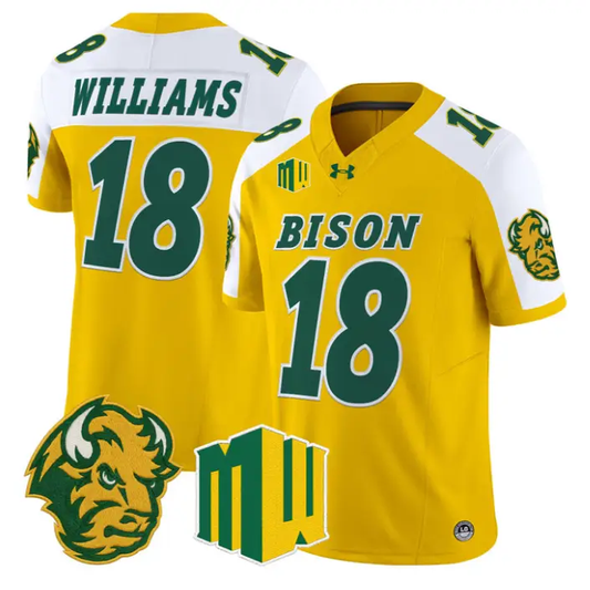 Jackson Williams Jersey #18 North Dakota State Bison 2026 Vapor Stitched by My Store NCAA Football Jerseys
