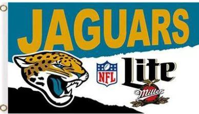 Jacksonville Jaguars Lite Flag 3X5 Ft Polyester Banner USA 90x150cm by flagsjustdoit