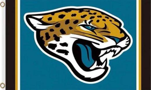 Jacksonville Jaguars Logo Stripe Flag 3X5 Ft Polyester Banner USA 90x150cm by flagsjustdoit