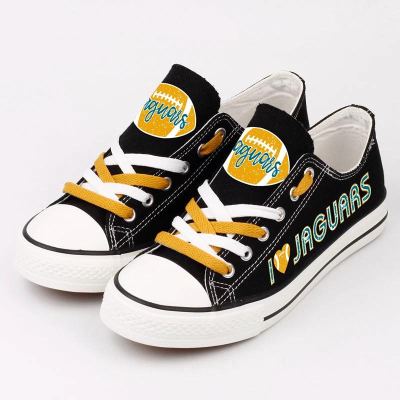 Jacksonville Jaguars Low Top Canvas Sport Sneakers Shoes For Men Women Fans by Crocs