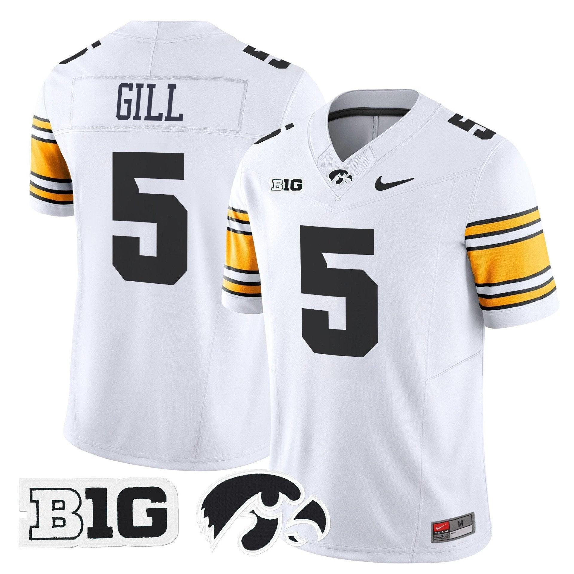 Jacob Gill Jersey #5 Iowa Hawkeyes 2025 Limited Stitched White by My Store