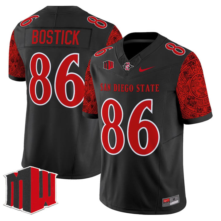 Jacob Bostick Jersey #86 San Diego State Aztecs 2025 Limited Stitched by My Store NCAA Football Jerseys