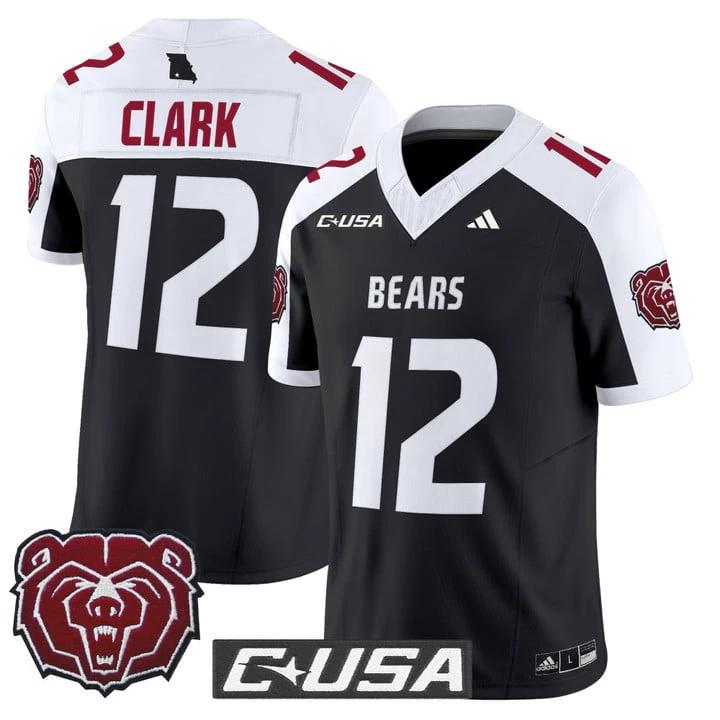 Jacob Clark Jersey #12 Missouri State Bears 2025 Limited Stitched by My Store NCAA Football Jerseys