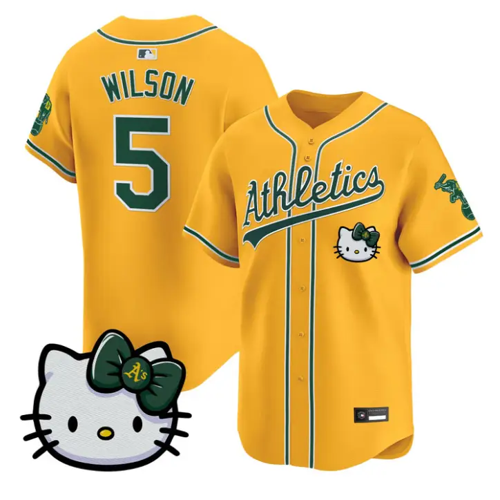Jacob Wilson Jersey #5 Athletics Hello Kitty Vapor Premier Stitched by My Store