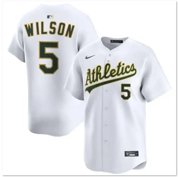 Jacob Wilson Jersey #5 Athletics Vapor Premier Limited All Stitched by My Store