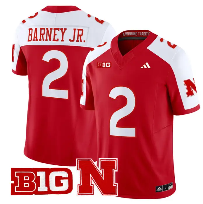 Jacory Barney Jr Jersey #2 Nebraska Cornhuskers 2026 Vapor Stitched by My Store NCAA Football Jerseys