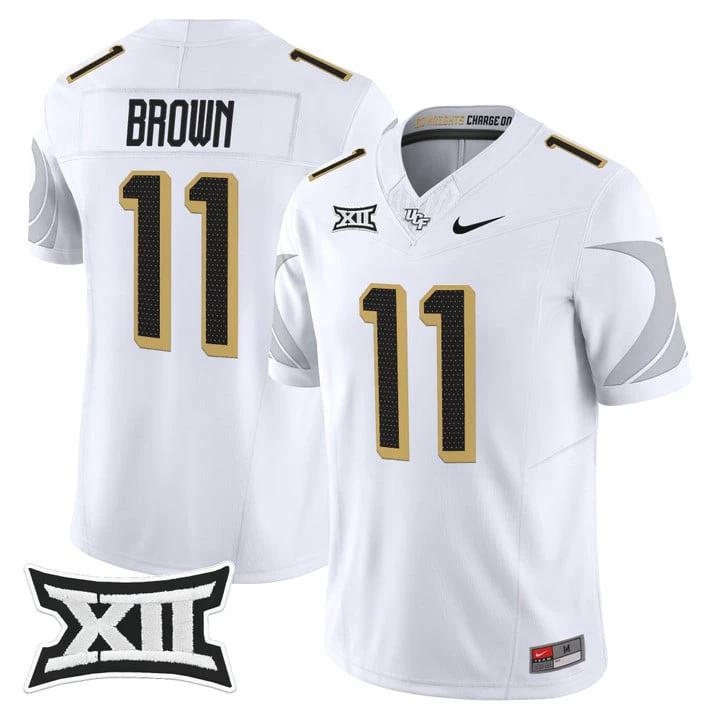 Jacurri Brown Jersey #11 UCF Knights 2025 Vapor Limited Football Stitched by My Store NCAA Football Jerseys