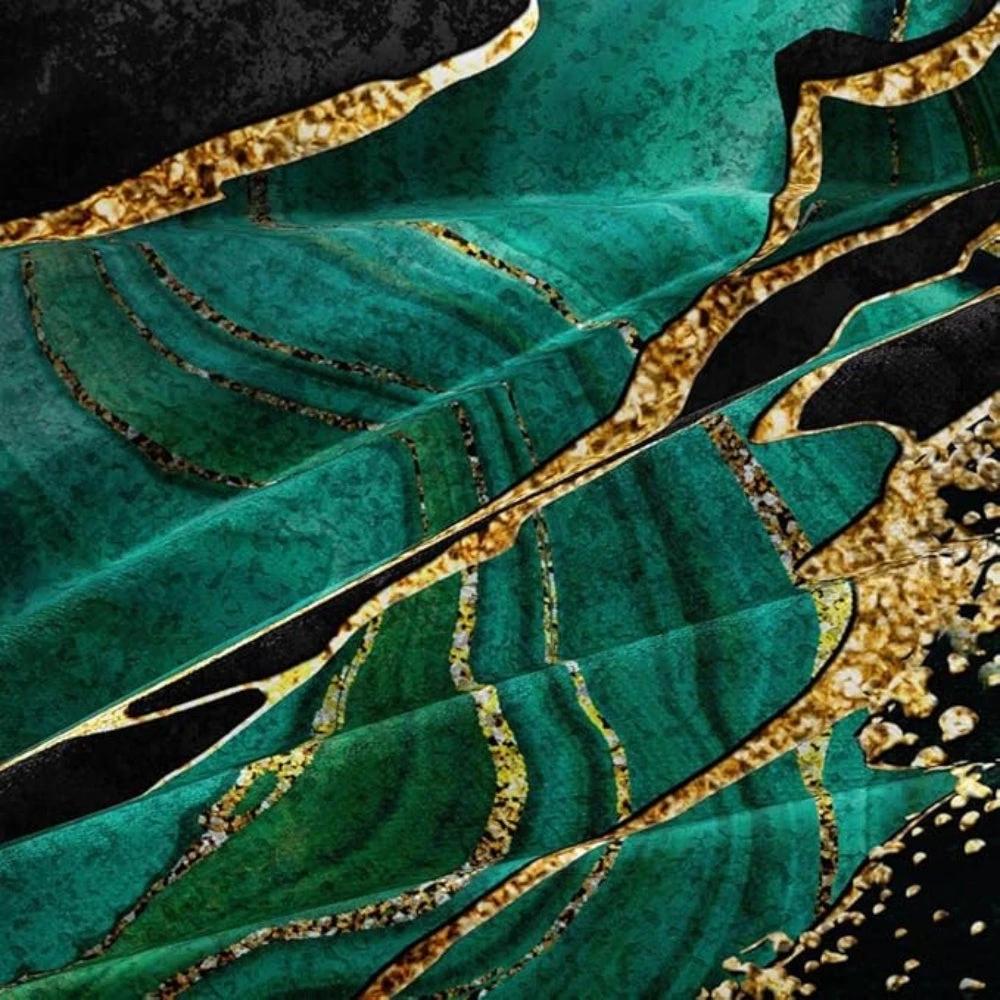 Jade Opulent Gold Accent Duvet Cover Set by Casa & Beyond