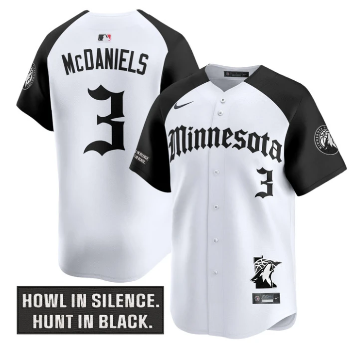 Jaden Mcdaniels Jersey #3 Minnesota Timberwolves Gothic North Howl Edition by My Store