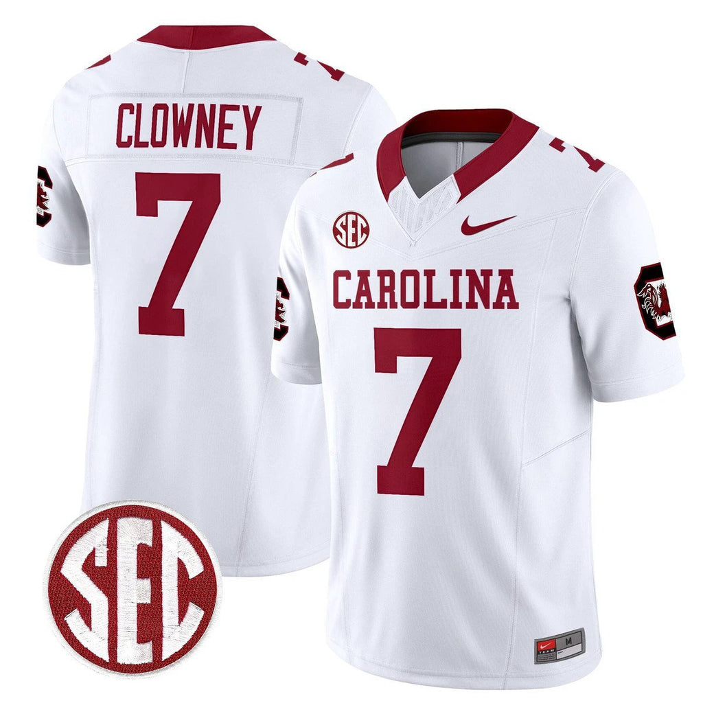 Jadeveon Clowney Jersey #7 Carolina 1980 Throwback Rebrand 2026 White by My Store NCAA Football Jerseys