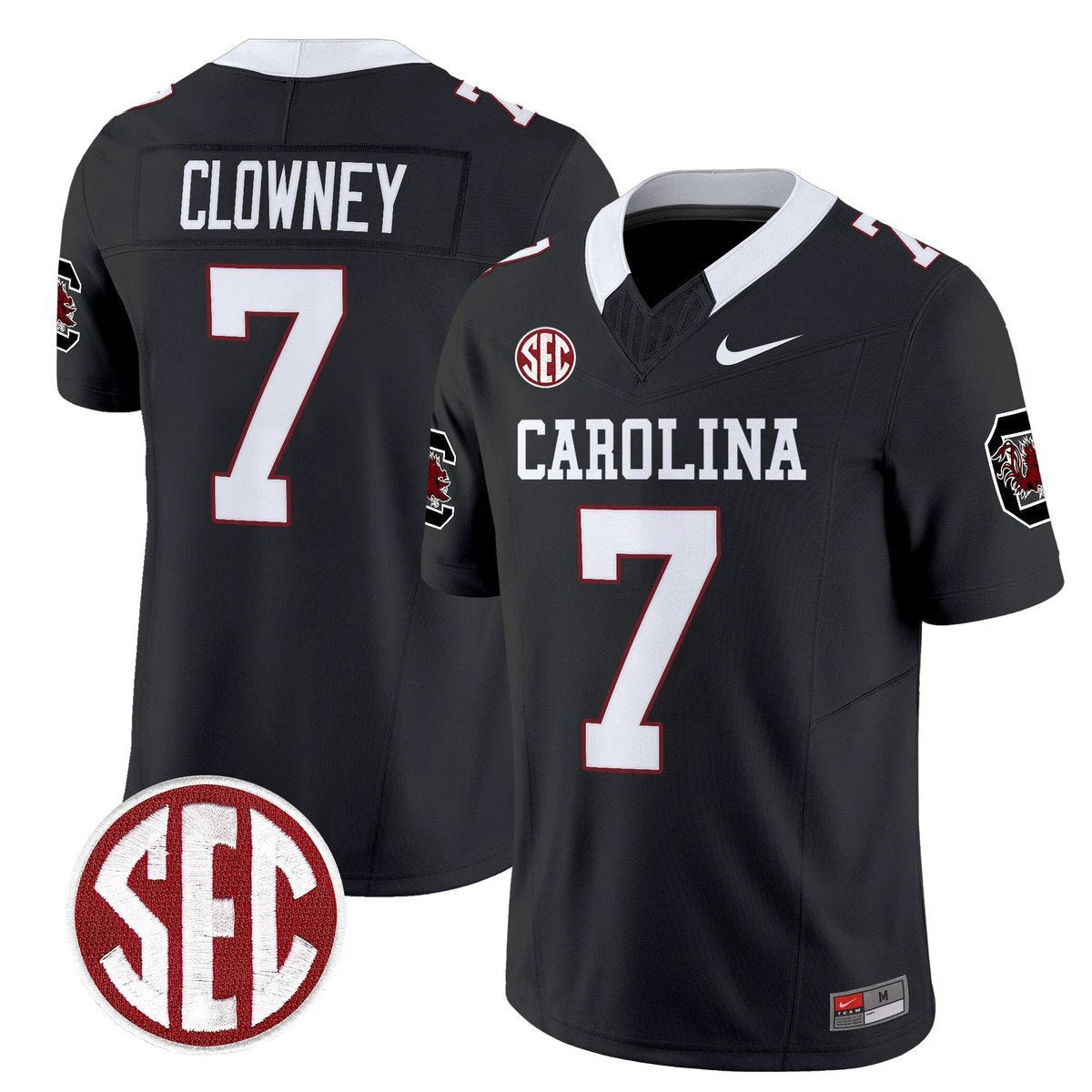 Jadeveon Clowney Jersey #7 Carolina 1980 Throwback Rebrand 2026 Black by My Store NCAA Football Jerseys