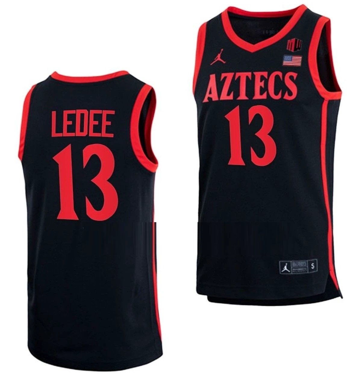 Jaedon LeDee Jersey San Diego State Aztecs College Basketball Blue Alternate #13 by My store basketball