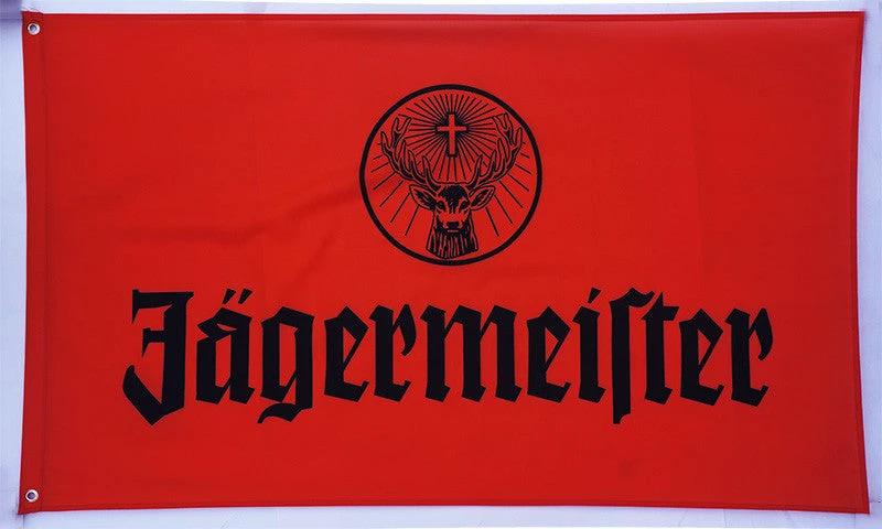 Jagermeister Flag-3x5 FT-100% polyester Banner-Red-White by flagsshop