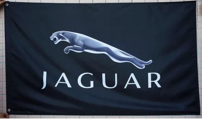 Jaguar Black Flag 3X5 Ft Polyester Banner USA 90x150cm by flagsjustdoit