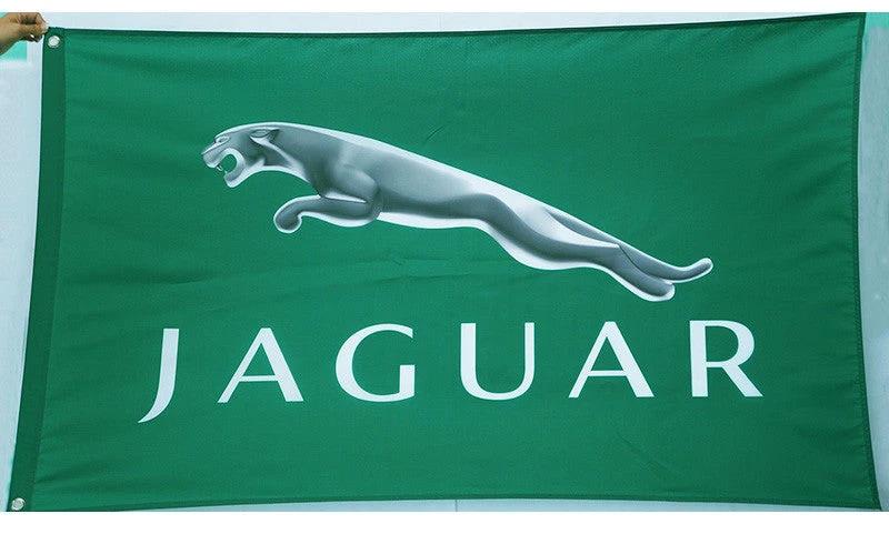 Jaguar Flag-3x5 FT-100% polyester Banner-Green-Black by flagsshop