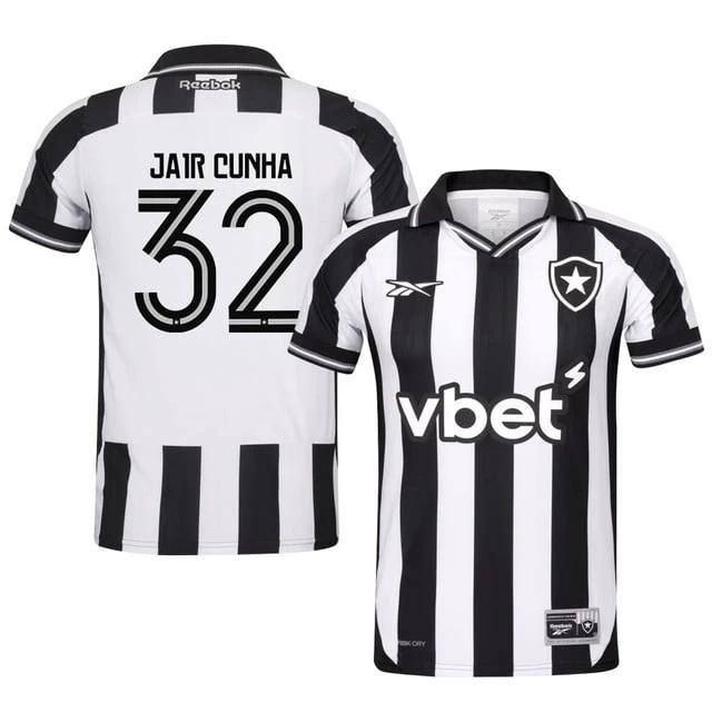 Jair Cunha #32 Botafogo 2025-26 Home Jersey – Black White by Soccer Jersey