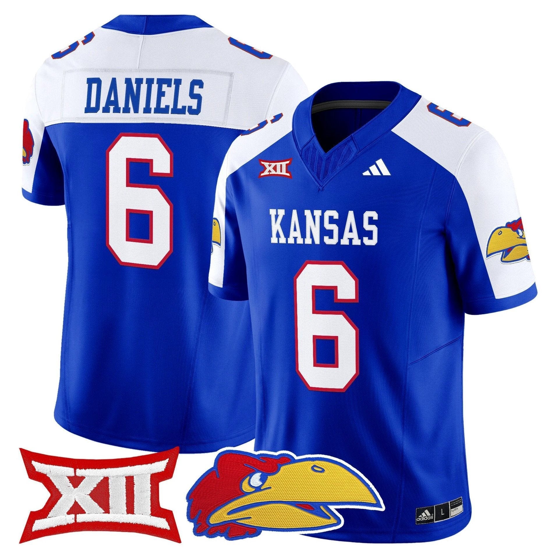 Jalon Daniels Jersey #6 Kansas Jayhawks 2025 Vapor Limited Stitched Royal Alter by My Store NCAA Football Jerseys