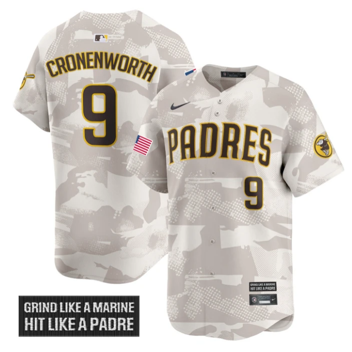 Jake Cronenworth Jersey #9 San Diego Padres 2025 Armed Forces Day Vapor Stitched Camo by My Store