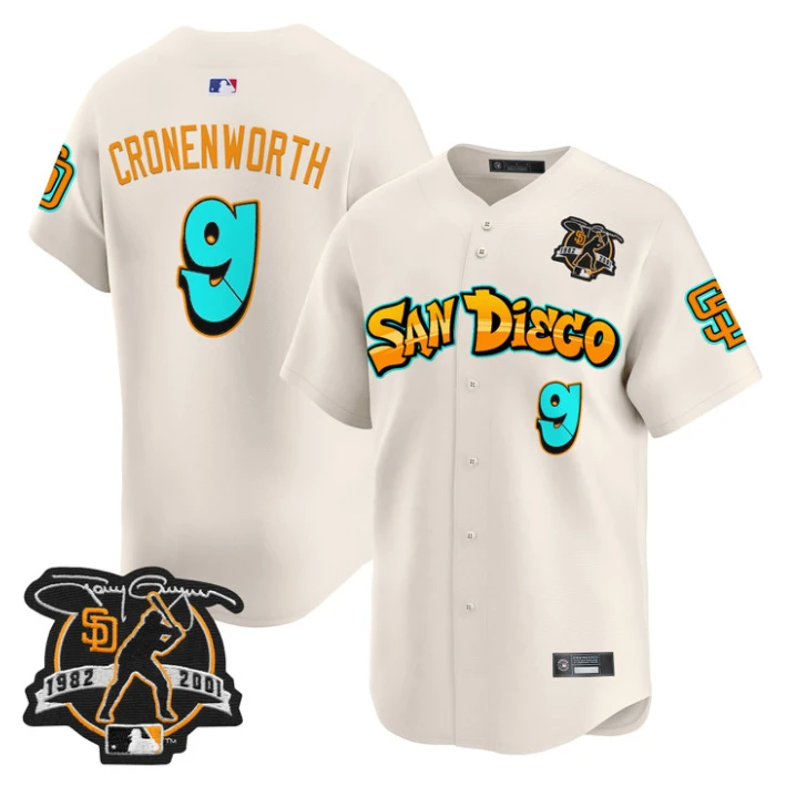 Jake Cronenworth Jersey #9 San Diego Padres Graffiti Barrio Edition Cream by My Store