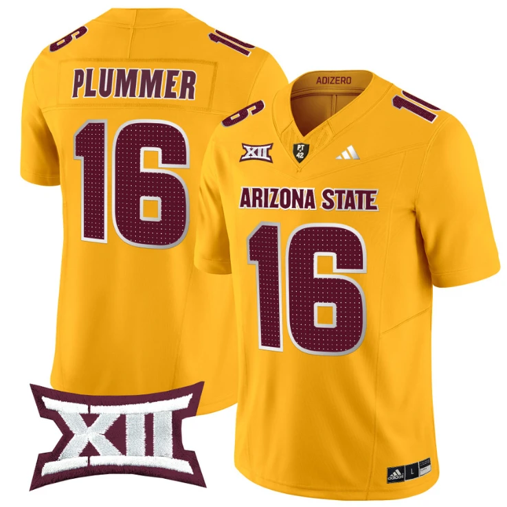 Jake Plummer Jersey #16 Arizona State Sun Devils 2024 Vapor Limited Gold by My Store