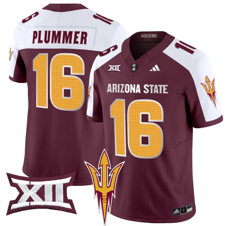 Jake Plummer Jersey #16 Arizona State Sun Devils 2024 Vapor Limited Maroon Alternate by My Store