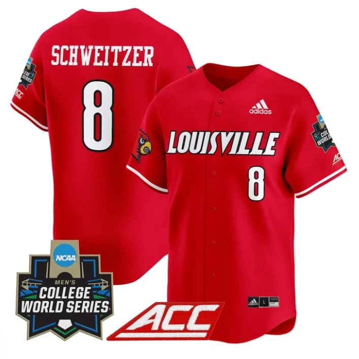 Jake Schweitzer Jersey #8 Louisville Cardinals 2025 World Series Red by My Store