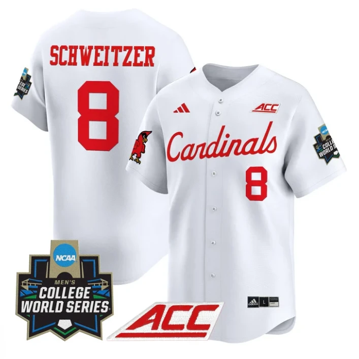 Jake Schweitzer Jersey #8 Louisville Cardinals 2025 World Series White by My Store