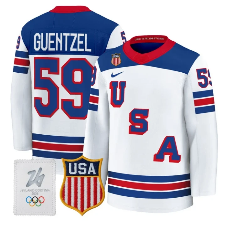 Jake Guentzel Jersey #59 USA Olympic 2026 Premium Hockey All Stitched by Hockey David